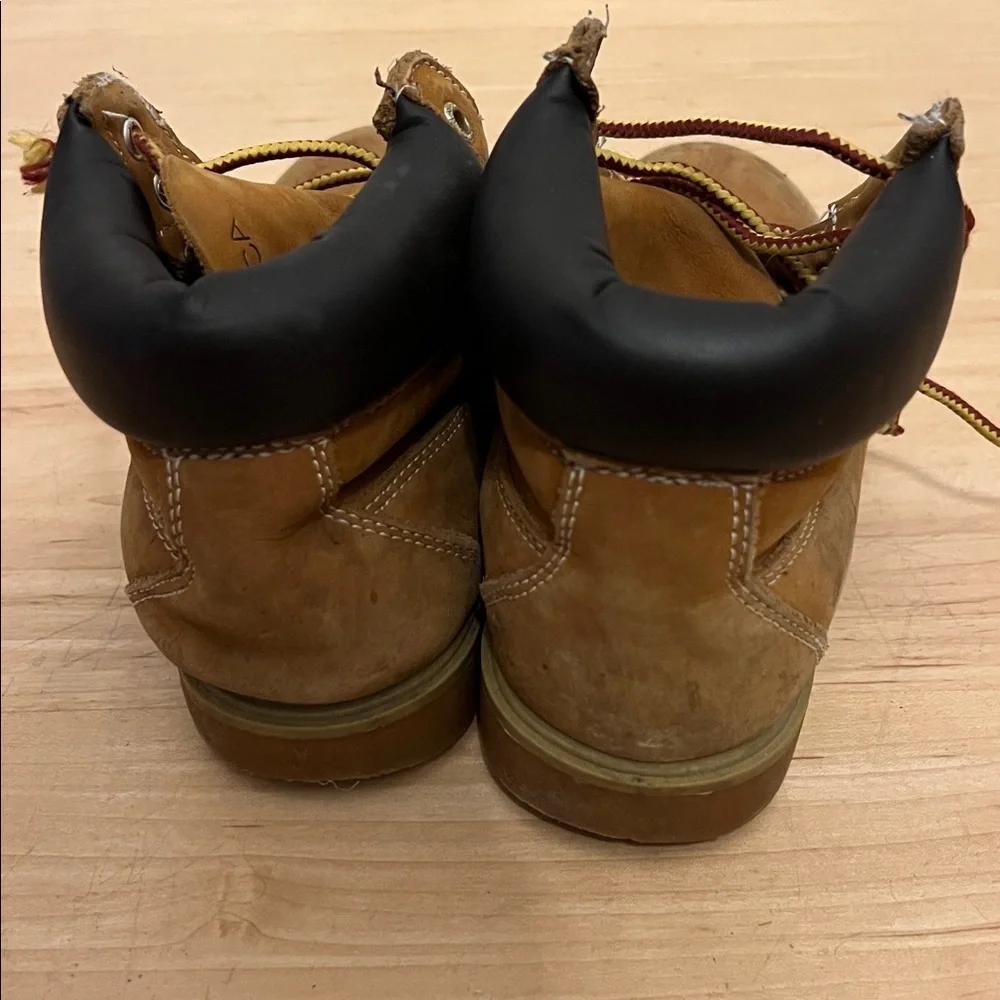 Nautica Tan Leather Boot with Yellow Accents